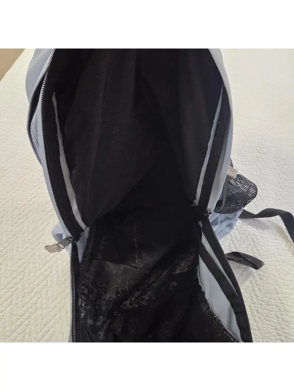 JanSport Light Gray and Black Multi-Pocket Backpack